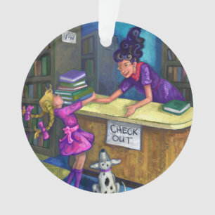 Library Check Out Ornament