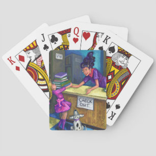 Library Check Out Playing Cards