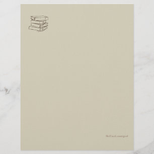  Library Dark Academia-Minimalist Vintage Books  Custom Letterhead