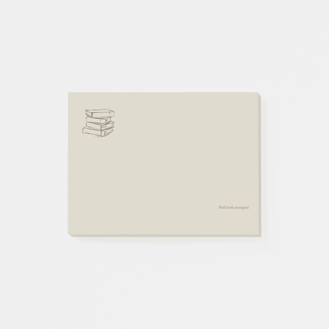  Library Dark Academia-Minimalist Vintage Books  Post-it Notes (Front)