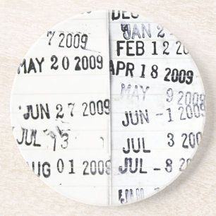 Library Date Stamp Coaster