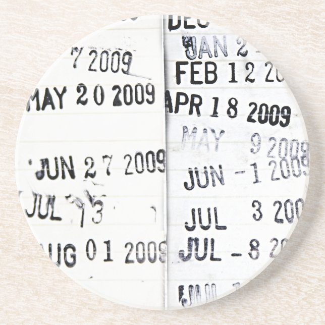 Library Date Stamp Coaster (Front)