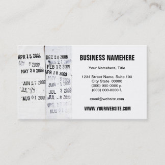 Library Date Stamps Business Cards