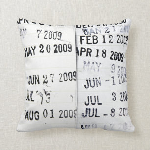 Library Date Stamps Pillow
