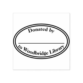 Library donation bookplate stamp