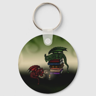 Library Dragons Key Ring