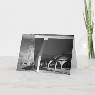 Library Entrance Arches, Bell Tower in Background Card