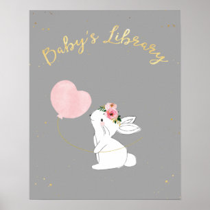 Library For Baby, Baby Shower Sign