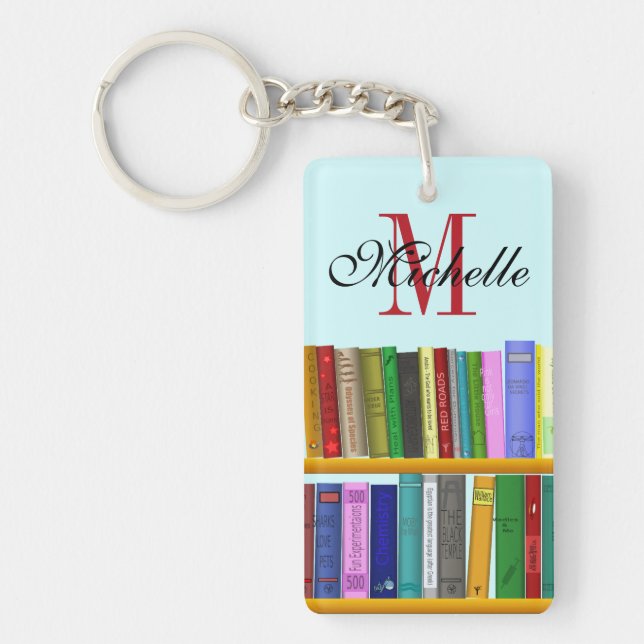Library for genius. Books for clever students Key Ring (Front)