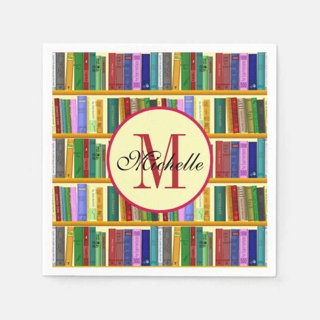 Library for genius. Books for clever students Napkin (Front)