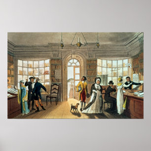 Library, from 'Poetical Sketches of Poster