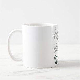 Library Gave Me Myself Cosy Book Lover Line Art Coffee Mug