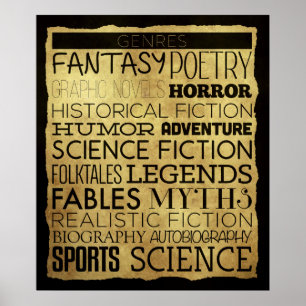 Library Genre Classroom Poster