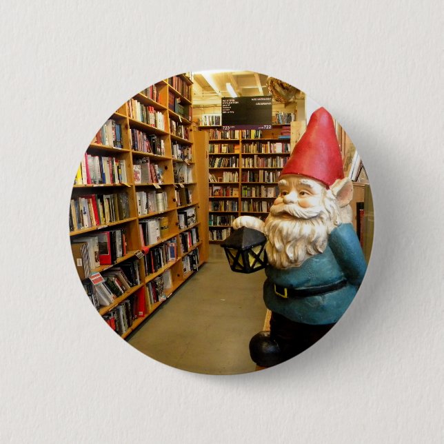 Library Gnome I 6 Cm Round Badge (Front)