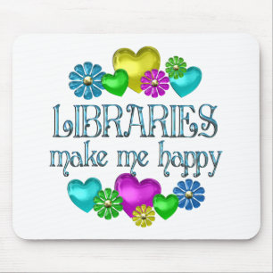 Library Happiness Mouse Mat