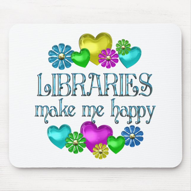 Library Happiness Mouse Mat (Front)