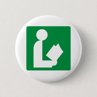 Library Highway Sign 6 Cm Round Badge