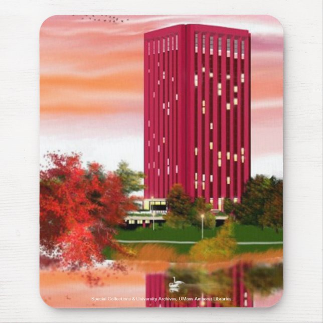 Library in Fall by Tam Nguyen Mouse Mat (Front)