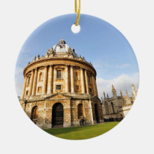 Library in Oxford, England Ceramic Tree Decoration
