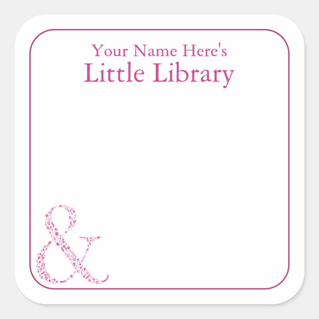 & Library Labels | Greeting Card Book Gift Tag (Front)