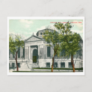 Library, Lincoln, Nebraska Vintage Postcard