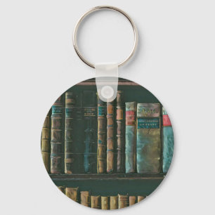 Library lover artwork key ring