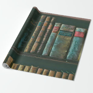 Library lover artwork wrapping paper