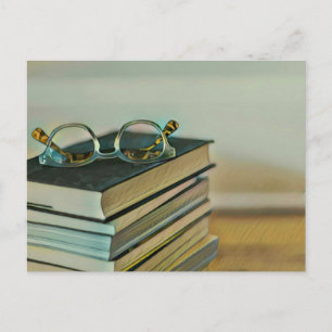 Library lover gift postcard