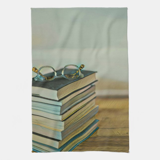 Library lover gift tea towel (Vertical)