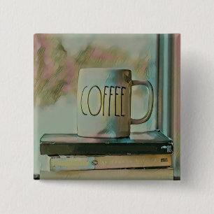 Library Lovers Gift 15 Cm Square Badge