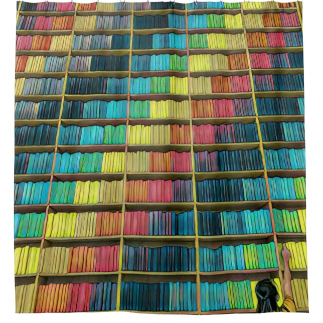 Library Lovers Gift Shower Curtain (Front)