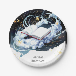 Library Magical Children's Storybook Birthday Paper Plate