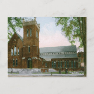 Library, Manchester, NH 1909 Vintage Postcard