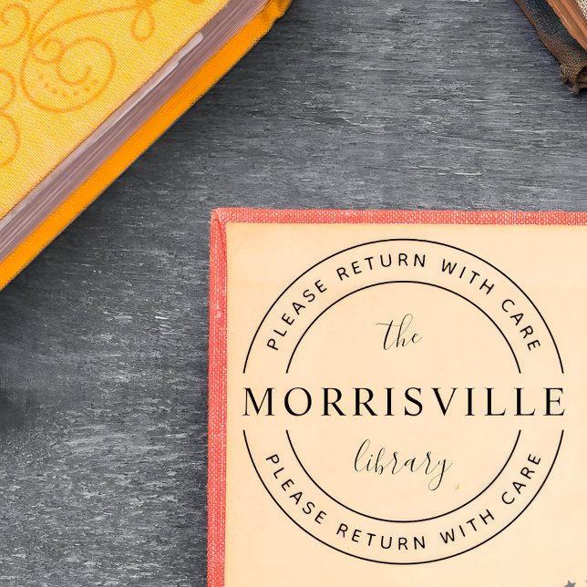 Library Name | Custom Round From The Library Of Rubber Stamp (Creator Uploaded)