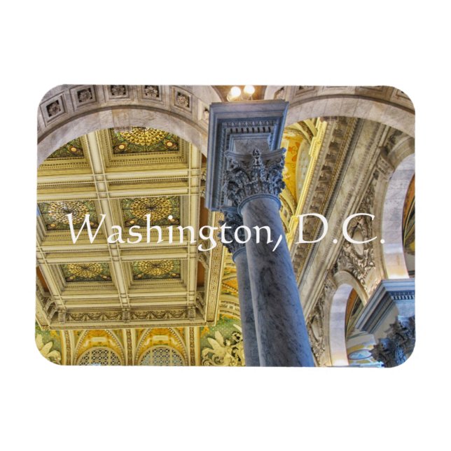 Library of congress ceiling. Washington, DC Magnet (Horizontal)
