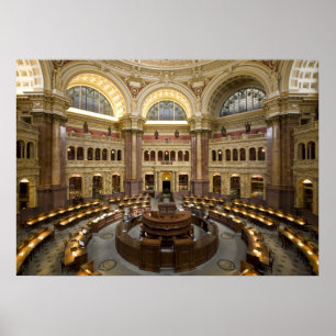Library of Congress Reading Room, Washington DC Poster