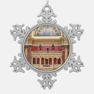 Library of Congress Snowflake Pewter Christmas Ornament