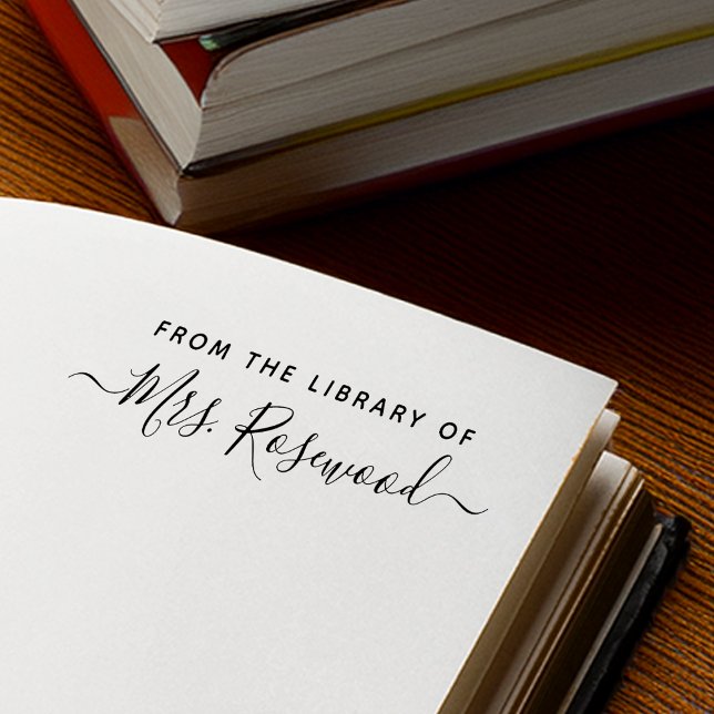 Library Of Handwritten Script Name Self-inking Stamp (Library Of Handwritten Script Name Self-inking Stamp)