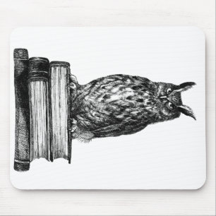 Library owl mouse mat