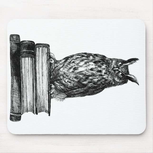 Library owl mouse mat (Front)