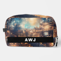 Library Print Dopp Bag