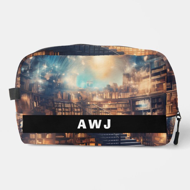 Library Print Dopp Bag (Front)