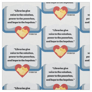 LIBRARY QUOTE FABRIC