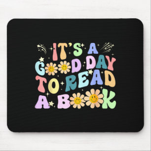 Library reading lovers funny good day to read book mouse mat