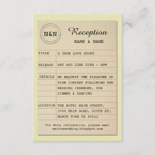 Library Reception Author Wedding Books Teacher Invitation
