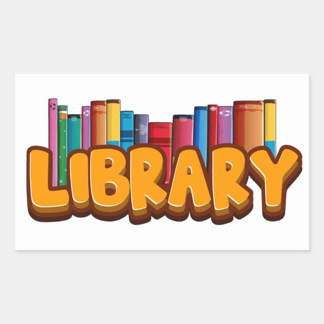 Library Rectangular Sticker (Front)