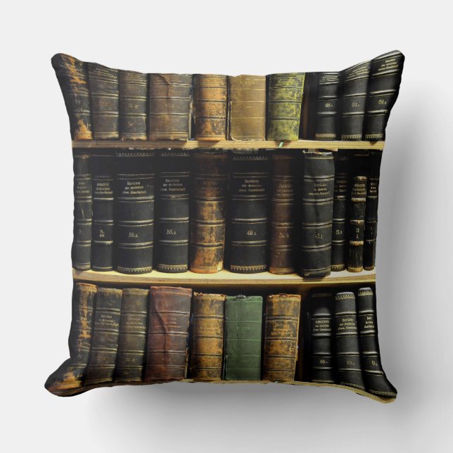 Library Reversable Throw Pillow (Front)