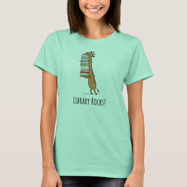 Library Rocks - Librarian Gift Shirt (Front)
