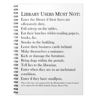 Library Rules Notebook