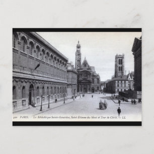 Library Saint-Genevieve, Paris, France 1905 Vintag Postcard